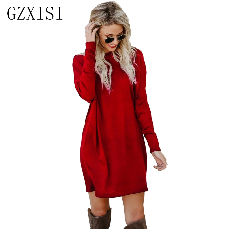women dress mini knitted autumn winter dress ladies streetwear red long sleeve vestidos verano 2018 party plus size dress loose
women dress mini knitted autumn winter dress ladies streetwear red long sleeve vestidos verano 2018 party plus size dress loose