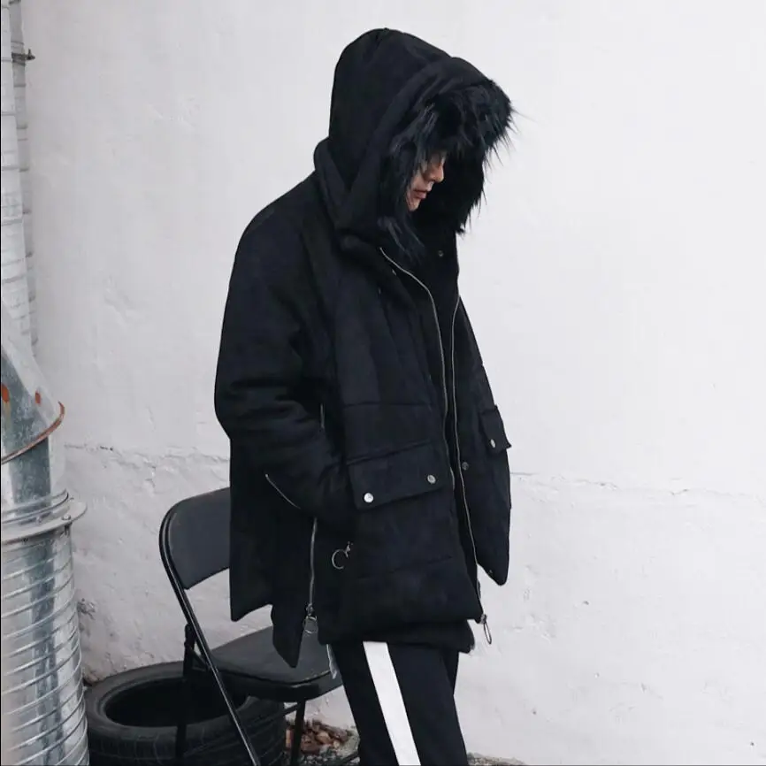 M-2xl New Winter Large Fur Collar Cotton Jacket Men's Large Pockets Thick Warm Cotton Coat Cotton Black Faux Leather Jacket
M-2xl New Winter Large Fur Collar Cotton Jacket Men's Large Pockets Thick Warm Cotton Coat Cotton Black Faux Leather Jacket