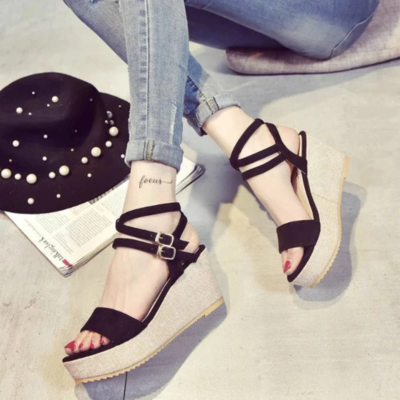 Summer Women Fashion High Heels Sandals Ladies Wedge Heels Shoes Brand Lace-up Casual Party Shoes Peep Toe Thick Bottom Platform
Summer Women Fashion High Heels Sandals Ladies Wedge Heels Shoes Brand Lace-up Casual Party Shoes Peep Toe Thick Bottom Platform