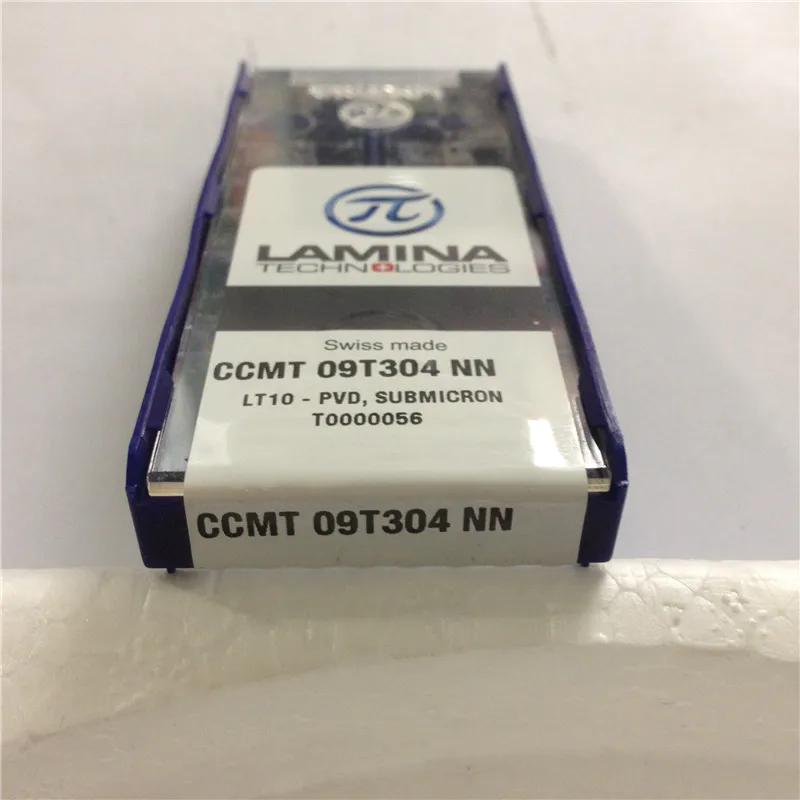 CCMT09T304-NN LT10 100% Original LAMINA carbide insert with the best quality 10pcs/lot free shipping
CCMT09T304-NN LT10 100% Original LAMINA carbide insert with the best quality 10pcs/lot free shipping