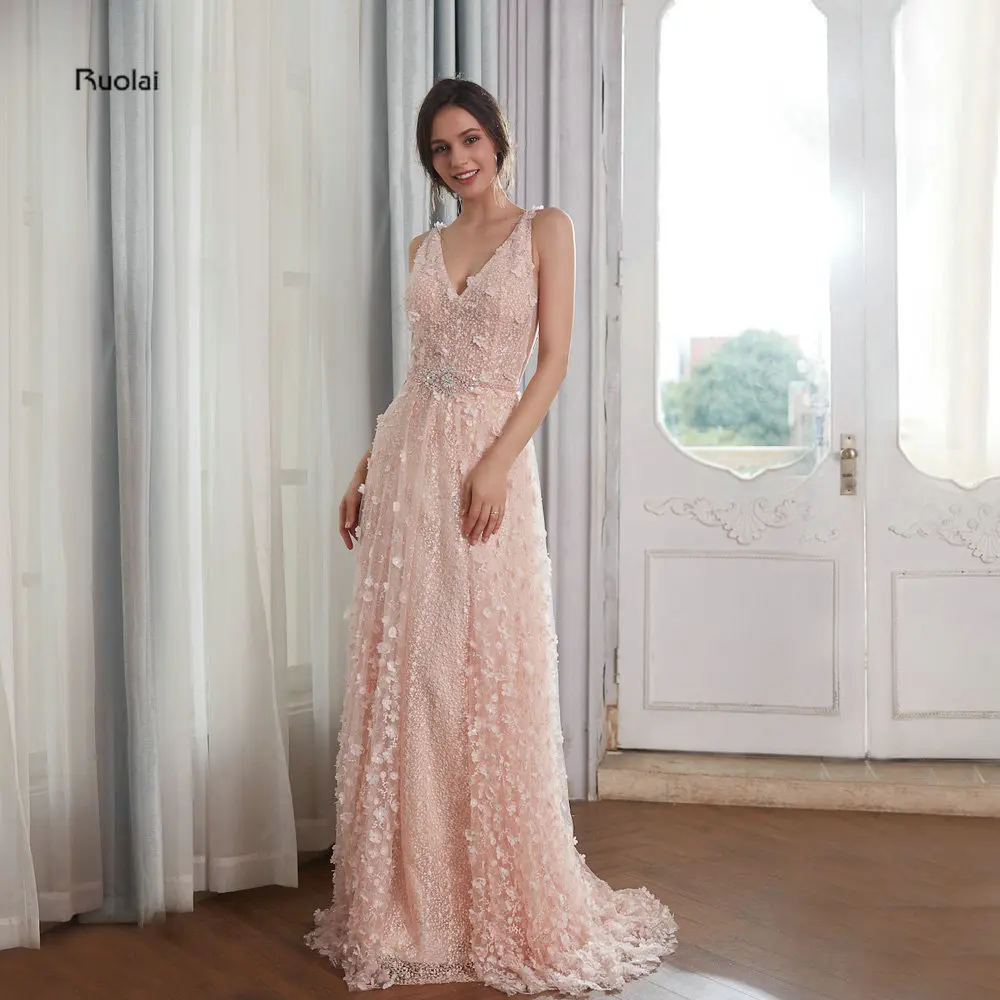 Stunning Evening Dresses Long 2018 V Neck Crystal Sleeveless Lace Floral Evening Gown Party Dresses Open Back robe de soiree
Stunning Evening Dresses Long 2018 V Neck Crystal Sleeveless Lace Floral Evening Gown Party Dresses Open Back robe de soiree