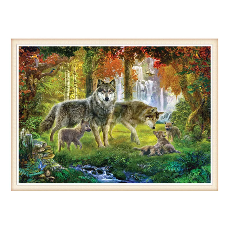 Needlework,DIY DMC 14CT Unprinted Cross stitch,Counted Embroidery Cross-stitch Kits set Wolf family home made arts Pattern
Needlework,DIY DMC 14CT Unprinted Cross stitch,Counted Embroidery Cross-stitch Kits set Wolf family home made arts Pattern