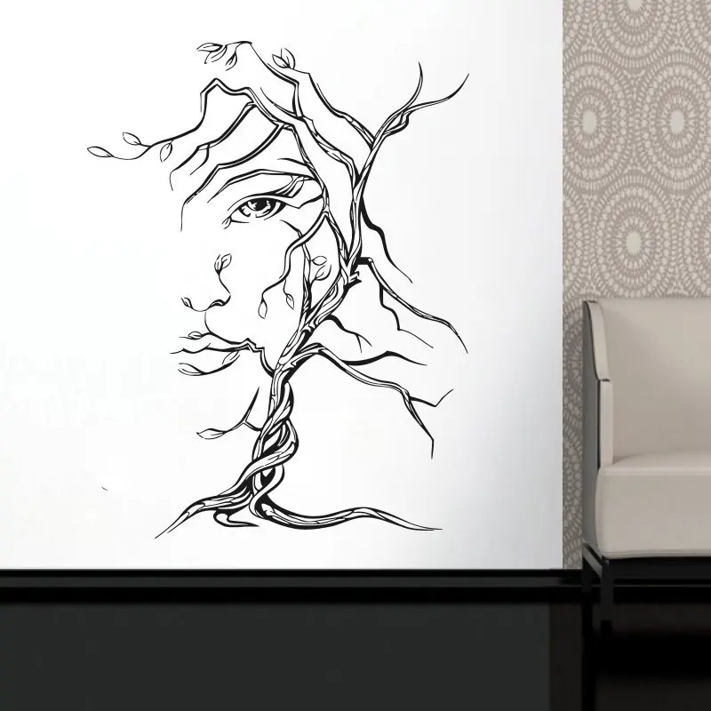 Sexy Girl Nature Art Decorations For Home Housewares Tree Woman Face Wall Decal Window Vinyl Sticker Beauty Salon Decor LR70
Sexy Girl Nature Art Decorations For Home Housewares Tree Woman Face Wall Decal Window Vinyl Sticker Beauty Salon Decor LR70