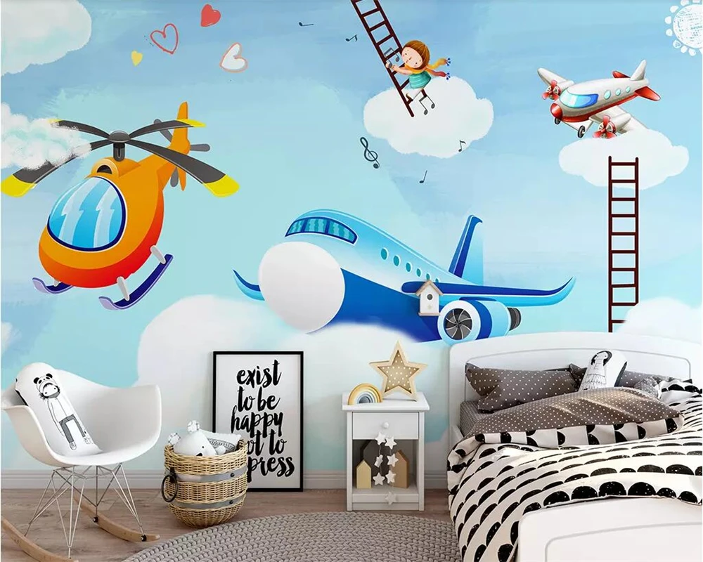 Custom wallpaper modern minimalist cartoon airplane children's room wall living room bedroom 3d wallpaper background
Custom wallpaper modern minimalist cartoon airplane children's room wall living room bedroom 3d wallpaper background