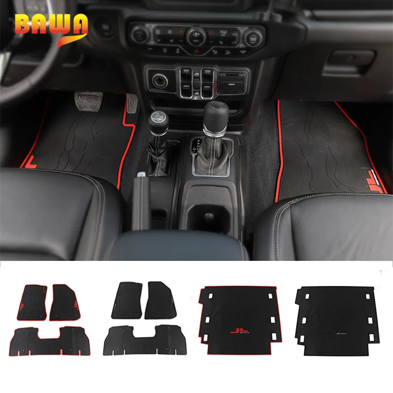 Напольные коврики BAWA для Jeep Wrangler JL 2018 + 4 двери, резиновые накладки на ножки, задний коврик, коврик для багажника, аксессуары для Jeep Wrangler jl
Напольные коврики BAWA для Jeep Wrangler JL 2018 + 4 двери, резиновые накладки на ножки, задний коврик, коврик для багажника, аксессуары для Jeep Wrangler jl