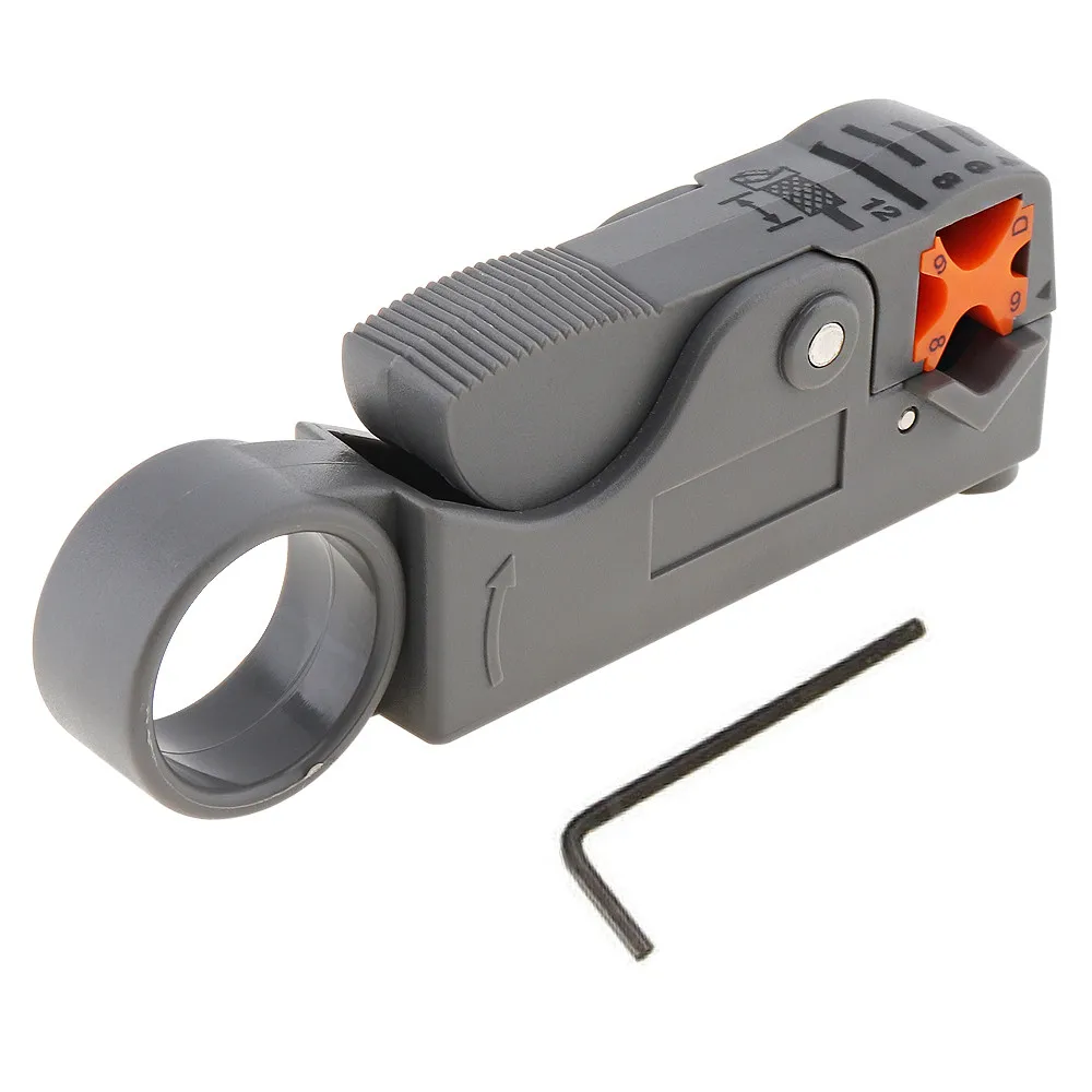Coaxial Household Multi Tool Cable Stripper/Cutter Tool Rotary Coax Stripper for RG59/6/58 Metal Network Tool Wire Stripper
Coaxial Household Multi Tool Cable Stripper/Cutter Tool Rotary Coax Stripper for RG59/6/58 Metal Network Tool Wire Stripper