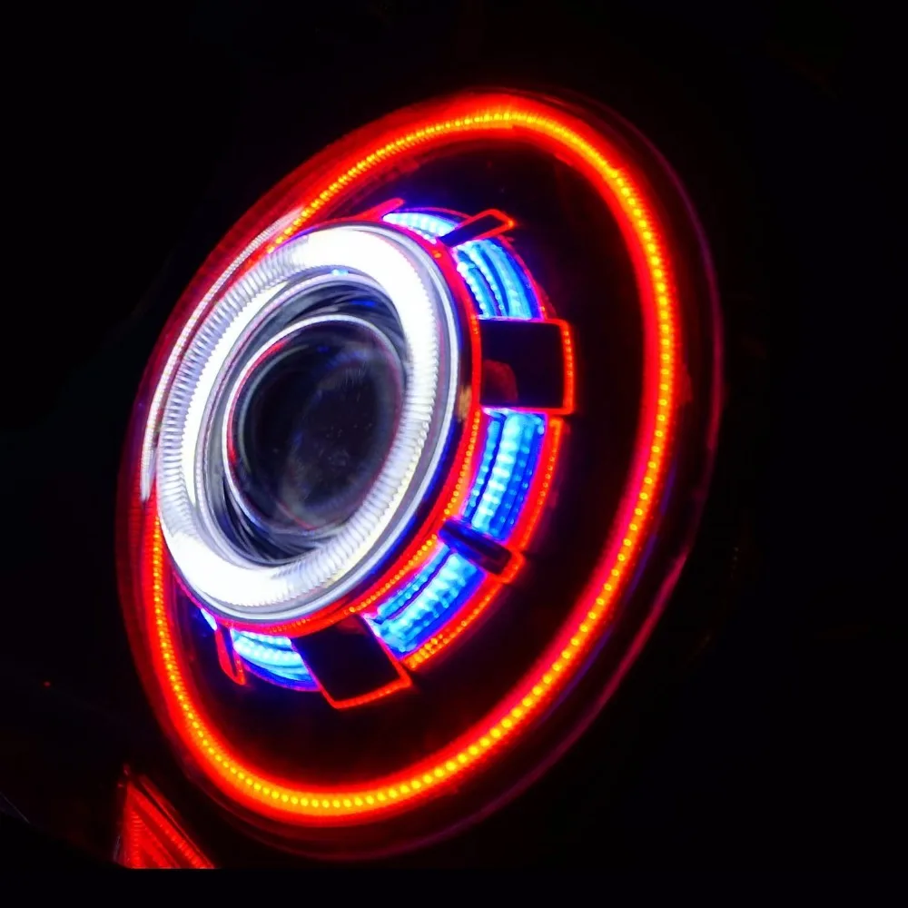 Комплект из 2 предметов 7 дюймов HID фар Hi/ближнего света с COB Ангельские глазки