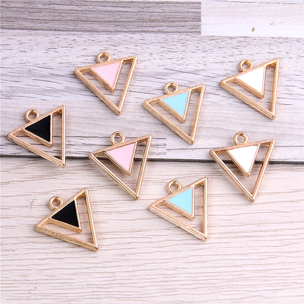 SWEET BELL 20pc Hollow Triangle Enamel Charms Zinc Alloy Drop Oil Pendant DIY Handmade Earring Necklace Jewelry Making
SWEET BELL 20pc Hollow Triangle Enamel Charms Zinc Alloy Drop Oil Pendant DIY Handmade Earring Necklace Jewelry Making