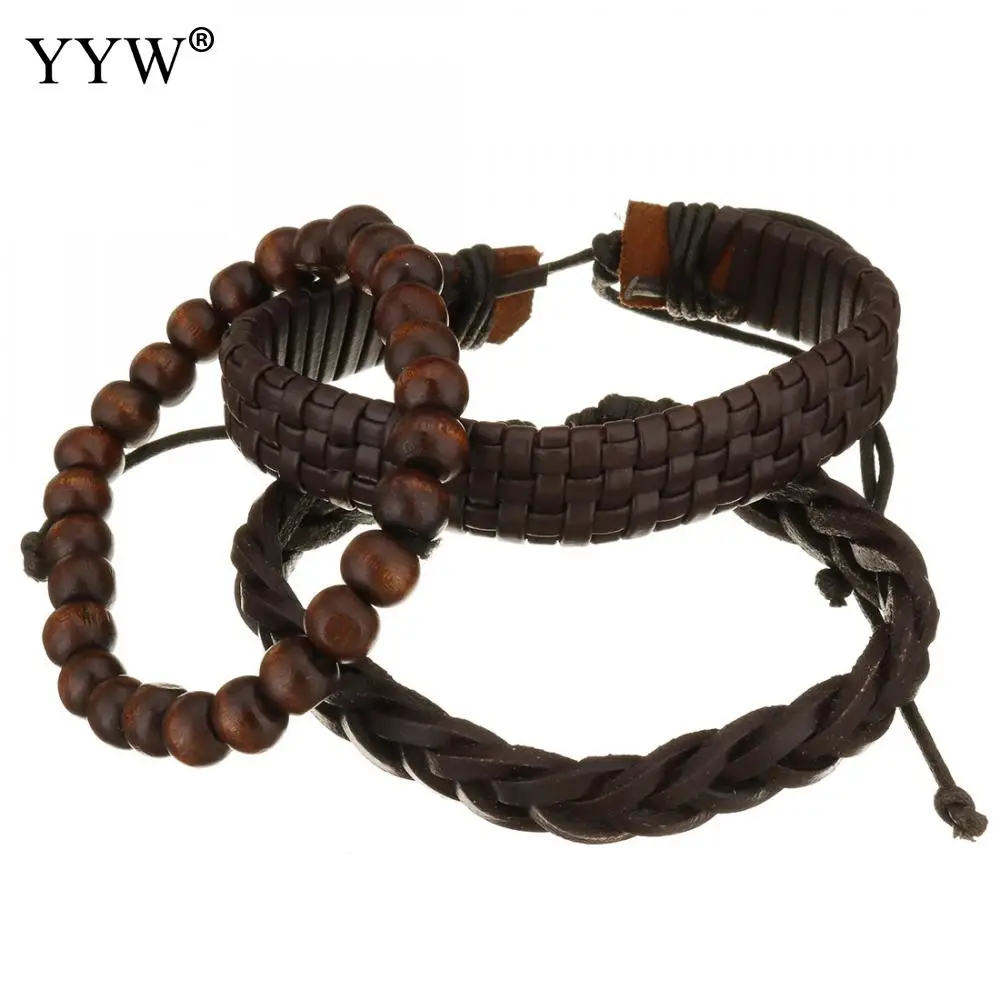 3pcs/set Ethnic Wood Beads Charm Handmade Woven Men Leather Bracelets Women Vintage Bangle Male Homme Charm Jewelry Accessories
3pcs/set Ethnic Wood Beads Charm Handmade Woven Men Leather Bracelets Women Vintage Bangle Male Homme Charm Jewelry Accessories