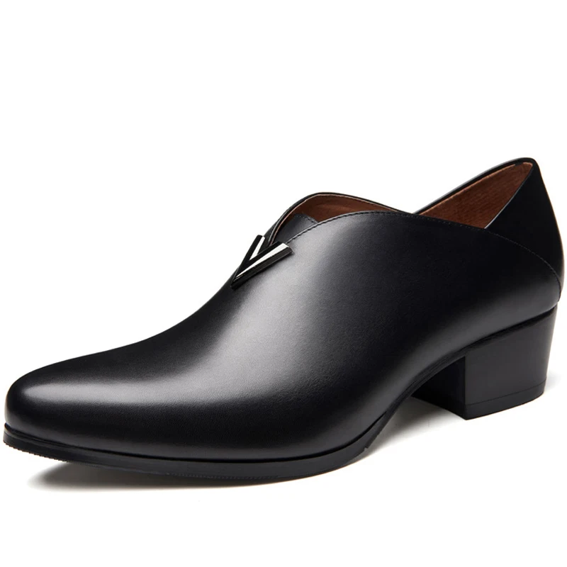 Genuine leather men shoes high heels pointed toe slip on height increase men's dress shoes wedding shoes men dance party shoes
Genuine leather men shoes high heels pointed toe slip on height increase men's dress shoes wedding shoes men dance party shoes