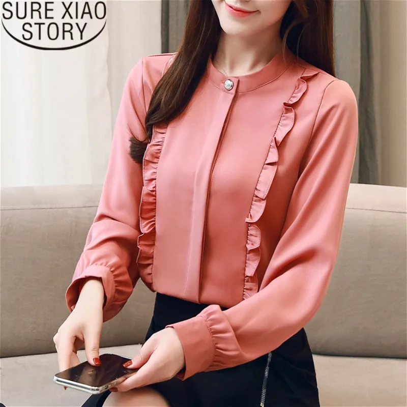 womens tops blouses blusas mujer de moda 2021 harajuku long sleeve shirts Button Solid chiffon blouse Stand plus size 2160 50
womens tops blouses blusas mujer de moda 2021 harajuku long sleeve shirts Button Solid chiffon blouse Stand plus size 2160 50