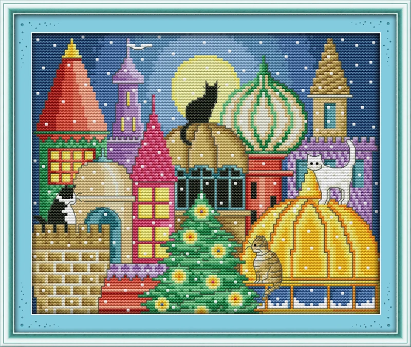 The cat city cross stitch kit cartoon 14ct 11ct count print canvas stitching embroidery DIY handmade needlework
The cat city cross stitch kit cartoon 14ct 11ct count print canvas stitching embroidery DIY handmade needlework