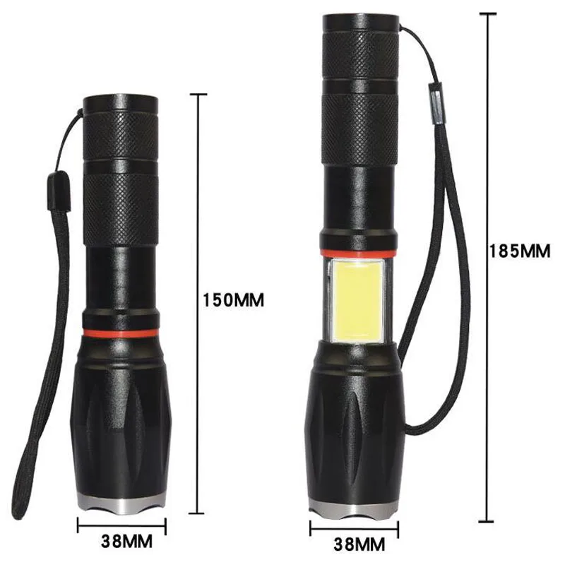 ZUCZUG CREE XML-T6 & COB 18 Вт масштабируемый светодиодный фонарик водонепроницаемые