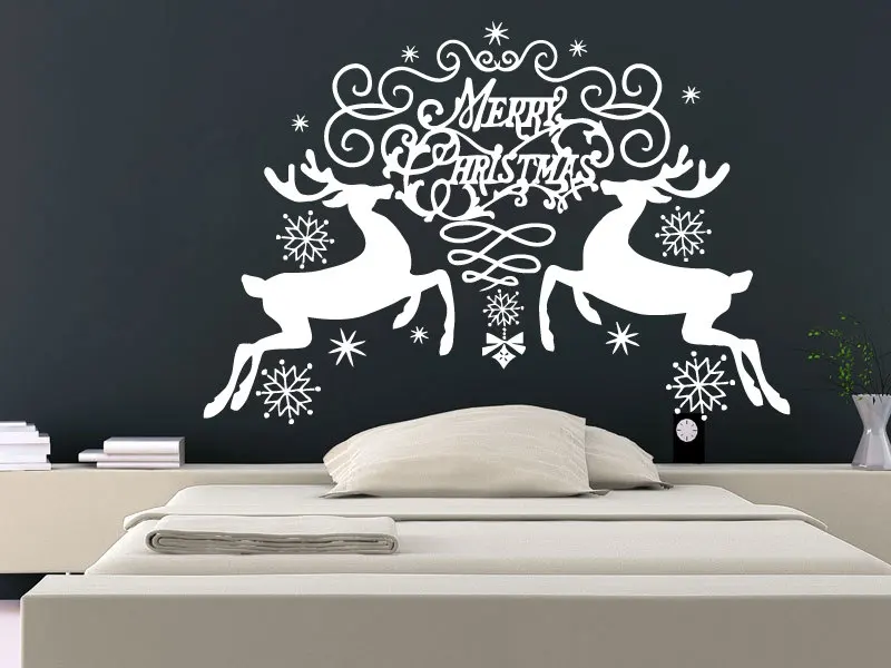 YOYOYU 2018 Mery Christmas Double Reindeers With Pretty Snowflakes Wall Sticker Mural New Year Vinyl Cute Wallpaper Q-14
YOYOYU 2018 Mery Christmas Double Reindeers With Pretty Snowflakes Wall Sticker Mural New Year Vinyl Cute Wallpaper Q-14