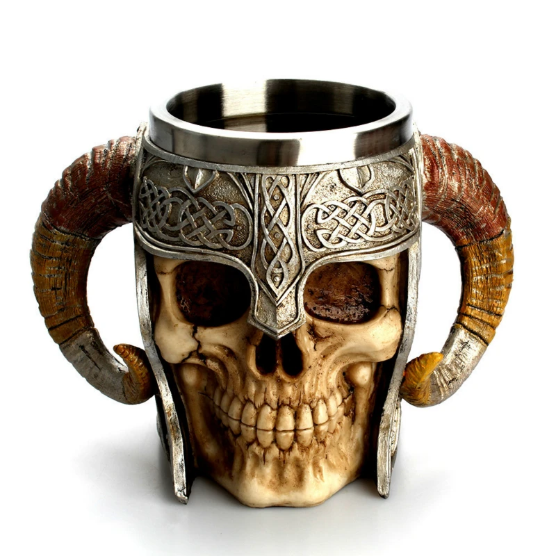 Double Handle Big Horn Cup 304 Stainless Steel Skull Mug Cup Coffee Cup New Product 600ml
Double Handle Big Horn Cup 304 Stainless Steel Skull Mug Cup Coffee Cup New Product 600ml