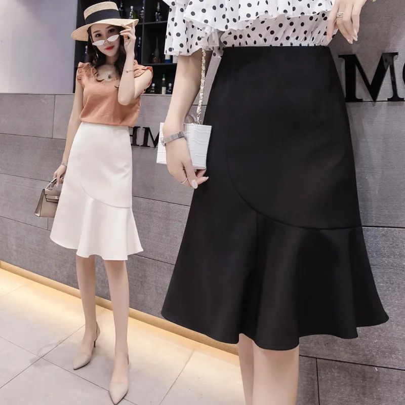 S-2xl Autumn Ruffled Skirt For Women Office Lady High Waisted Mermaid Skirt Black Knee Length Skirts Black Skirts Falda Mujer
S-2xl Autumn Ruffled Skirt For Women Office Lady High Waisted Mermaid Skirt Black Knee Length Skirts Black Skirts Falda Mujer