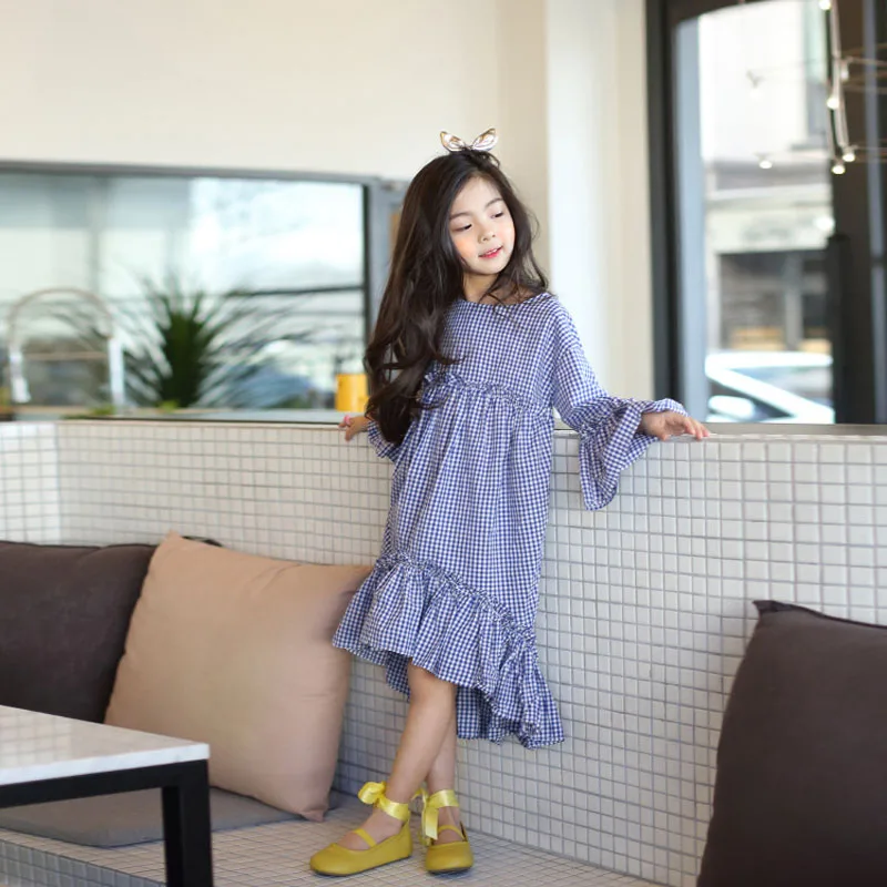 Spring New Irregular Jean Blud Plaid Girls Long Sleeve Girls Dress 10 to 12 years
Spring New Irregular Jean Blud Plaid Girls Long Sleeve Girls Dress 10 to 12 years