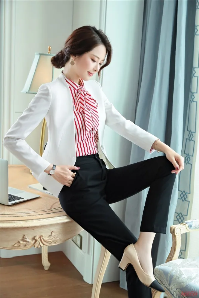 Novelty White Formal Business Women Work Wear Suits With Jackets and Pants for Ladies Office Professional Pants Suits Pantsuits
Novelty White Formal Business Women Work Wear Suits With Jackets and Pants for Ladies Office Professional Pants Suits Pantsuits