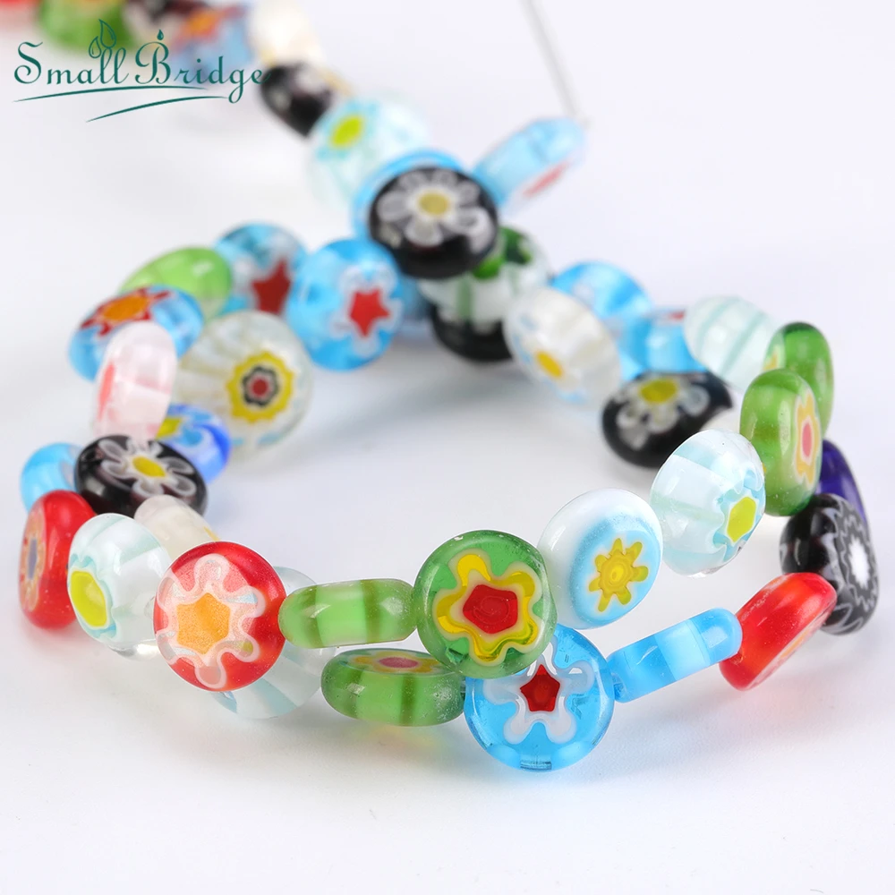 8 10mm Mix Color Flat Round Glass Flower Bead for Jewelry Making DIY Accessories Bead of Millefiori Lampwork Beads Wholesale Q6
8 10mm Mix Color Flat Round Glass Flower Bead for Jewelry Making DIY Accessories Bead of Millefiori Lampwork Beads Wholesale Q6