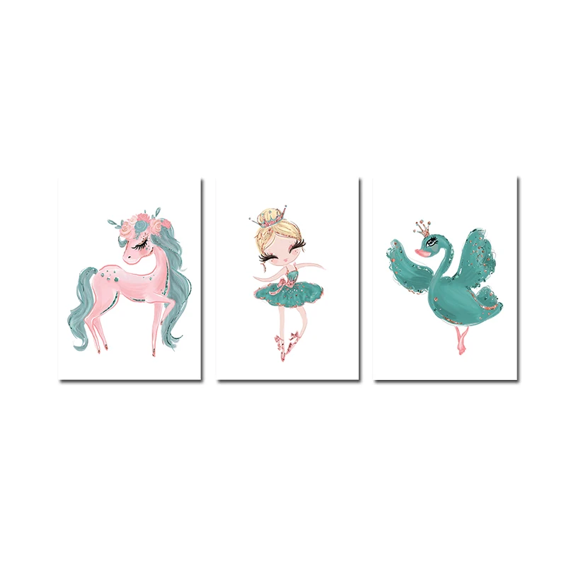 Princess Nursery Wall Art Canvas Painting Cartoon Kids Room Nordic Poster Watercolor Swan Wall Pictures For Living Room Unframed
Princess Nursery Wall Art Canvas Painting Cartoon Kids Room Nordic Poster Watercolor Swan Wall Pictures For Living Room Unframed