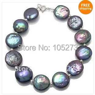Genuine Natural Black Button Freshwater Pearl Silvers Link Clasp Bracelet Fashion Jewelry Pearl Jewelry Wholesale Free Shipping
Genuine Natural Black Button Freshwater Pearl Silvers Link Clasp Bracelet Fashion Jewelry Pearl Jewelry Wholesale Free Shipping