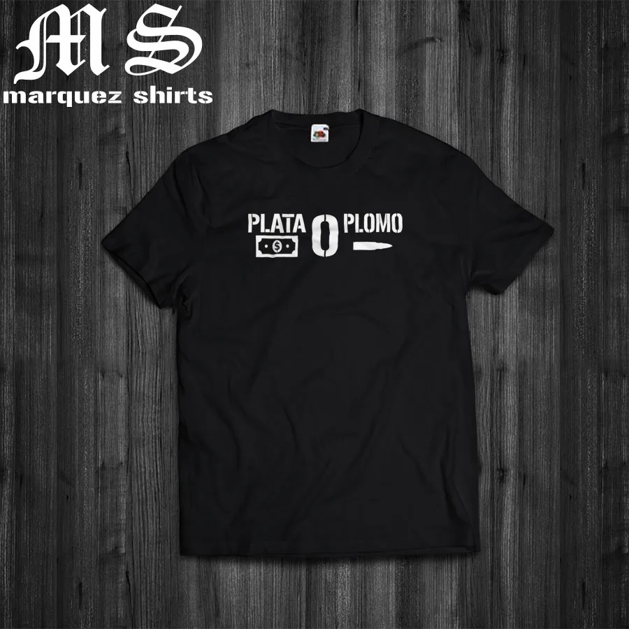 T-Shirt Plata O Plomo Pablo Escobar Narcos Inspired Tee Men Tops Tees 2019 Summer Fashion New O-Neck Tops Custom T Shirt Design
T-Shirt Plata O Plomo Pablo Escobar Narcos Inspired Tee Men Tops Tees 2019 Summer Fashion New O-Neck Tops Custom T Shirt Design