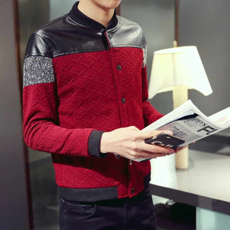 XingDeng New fashion top short paragraph color matching collar jacket baseball uniform Korean men's jacket male plus M-5XL
XingDeng New fashion top short paragraph color matching collar jacket baseball uniform Korean men's jacket male plus M-5XL