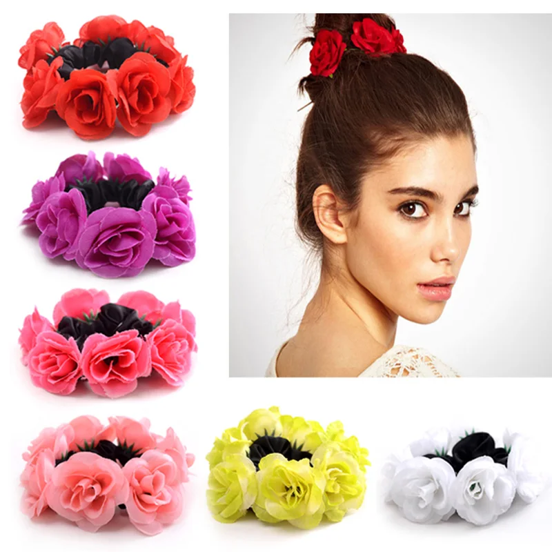 Sweet Flower Hair Scrunchies Rubber Hair Gum Cute Scrunchie Women Elastic Hair Bands Girls Ponytail Holder Rose Hair Accessoires
Sweet Flower Hair Scrunchies Rubber Hair Gum Cute Scrunchie Women Elastic Hair Bands Girls Ponytail Holder Rose Hair Accessoires