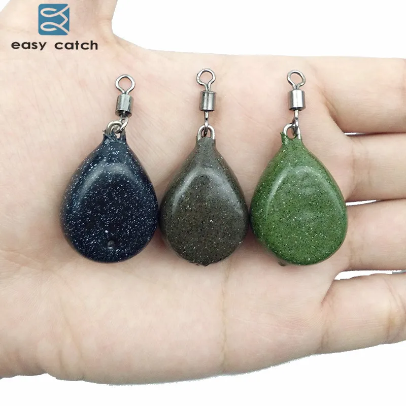 Easy Catch 3pcs Carp Fishing Flat Pear Leads Dark Camo Black Brown Green Muddy Smooth Casting Pear Lead Weights With Swivel
Easy Catch 3pcs Carp Fishing Flat Pear Leads Dark Camo Black Brown Green Muddy Smooth Casting Pear Lead Weights With Swivel