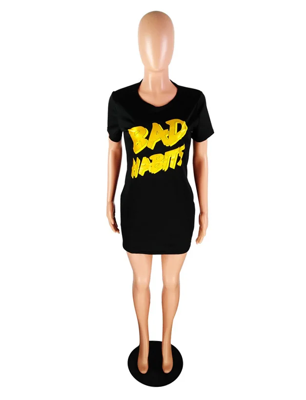 Women Streetwear short Sleeve T Shirt Summer Letter Printed mini Dress Sexy Slim O Neck Black Dress
Women Streetwear short Sleeve T Shirt Summer Letter Printed mini Dress Sexy Slim O Neck Black Dress