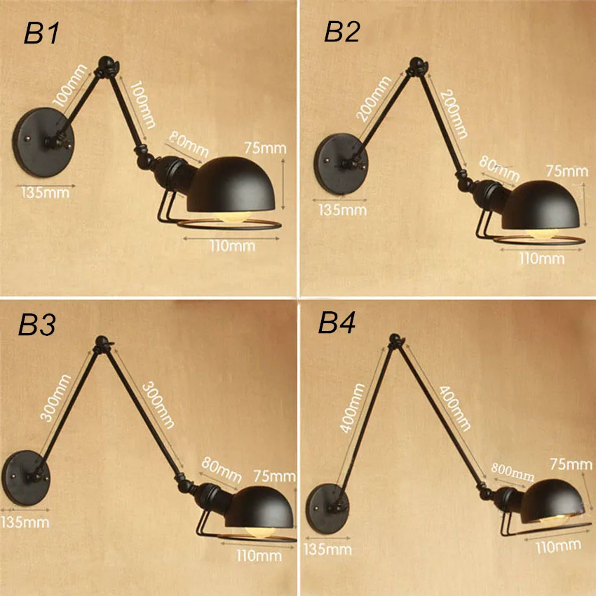 Vintage Lampen Industrial Style loft creative minimalist long arm wall lamp Adjustable Handle Metal Rustic Light Sconce Fixtures
Vintage Lampen Industrial Style loft creative minimalist long arm wall lamp Adjustable Handle Metal Rustic Light Sconce Fixtures