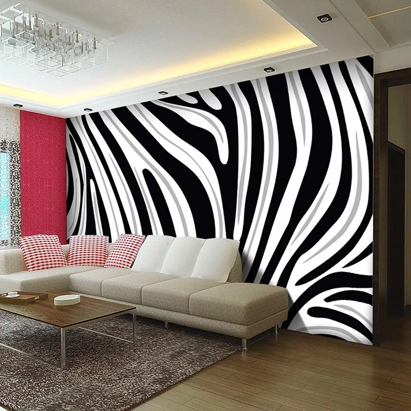 Custom Mural Wallpaper 3D Non-woven Ptinted Wallpaper Black And White Zebra Stripes Living Room Sofa TV Backdrop Wall Covering
Custom Mural Wallpaper 3D Non-woven Ptinted Wallpaper Black And White Zebra Stripes Living Room Sofa TV Backdrop Wall Covering