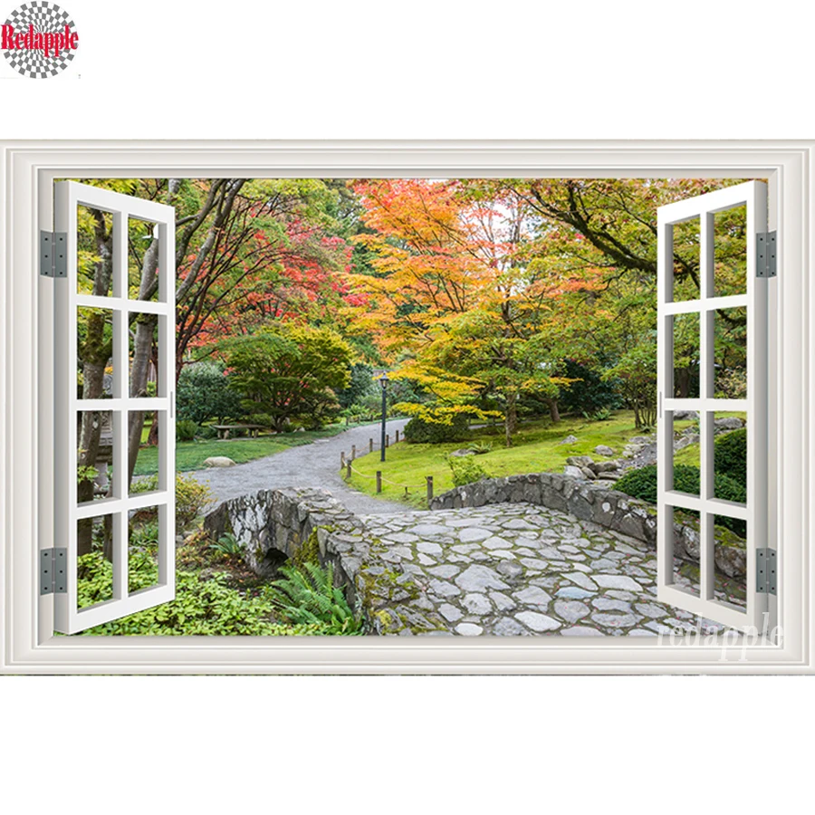 DIY Full Square round Drill Diamond Painting Scenery Road Window Mosaic Diamant Embroidery fall garden tree Wedding Decoration
DIY Full Square round Drill Diamond Painting Scenery Road Window Mosaic Diamant Embroidery fall garden tree Wedding Decoration