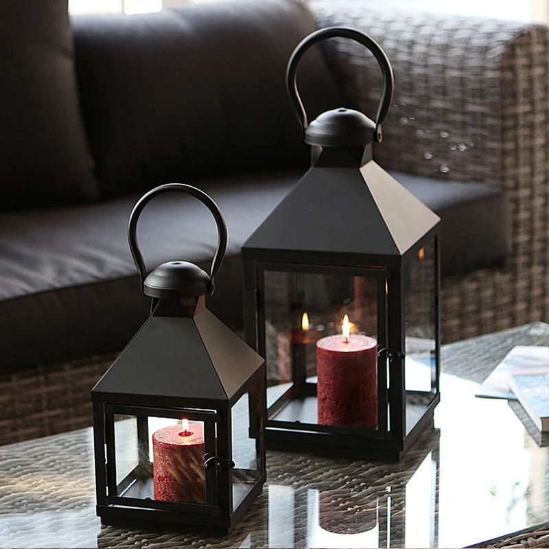 Soft time European simple retro iron glass candlestick windproof wind lamp romantic wedding decoration courtyard
Soft time European simple retro iron glass candlestick windproof wind lamp romantic wedding decoration courtyard