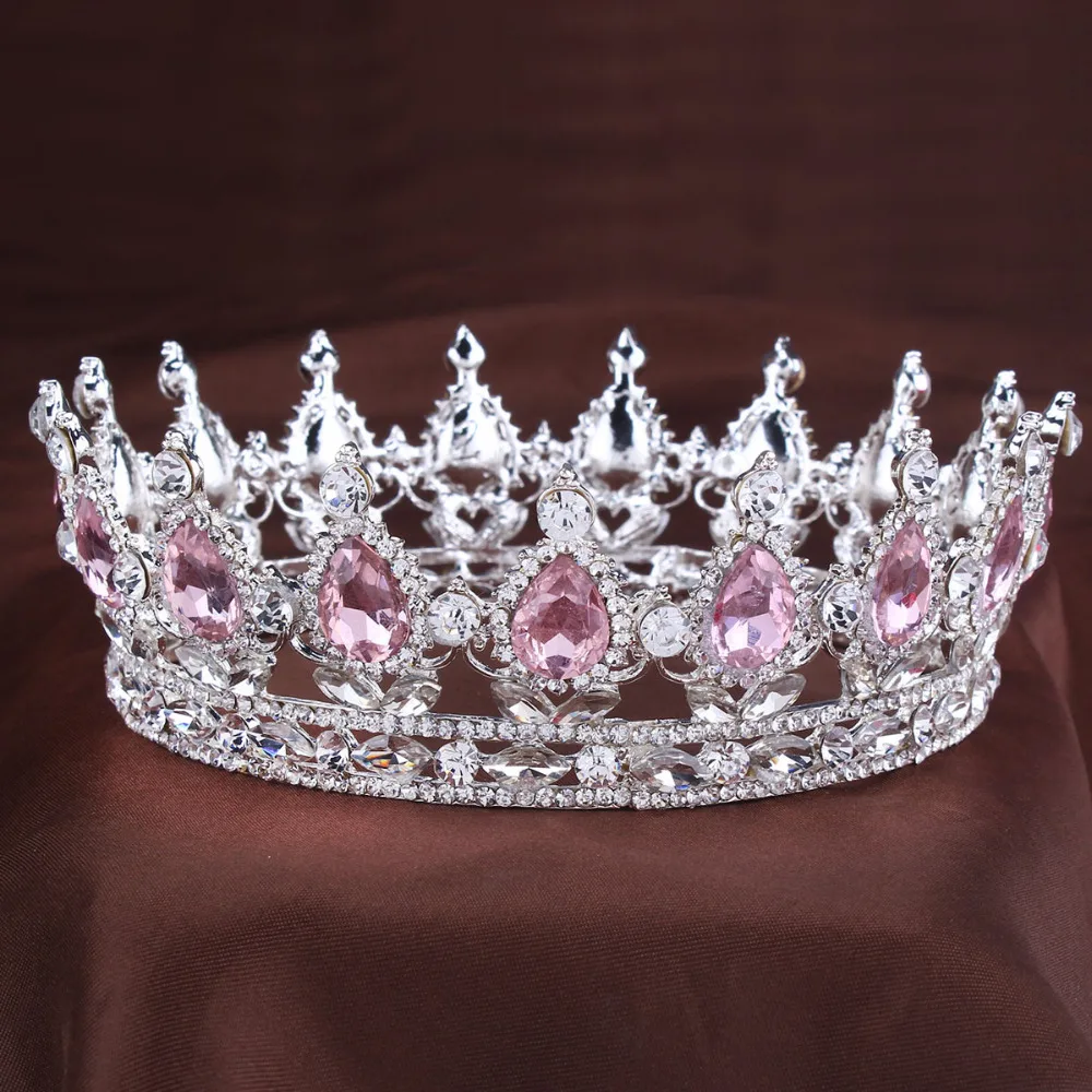 Vintage Crystal Crown Tiara Pink Rhinestone Bridal Hair Jewelry Wedding Hair Accessories Queen Princes Pageant Tiaras and Crowns
Vintage Crystal Crown Tiara Pink Rhinestone Bridal Hair Jewelry Wedding Hair Accessories Queen Princes Pageant Tiaras and Crowns