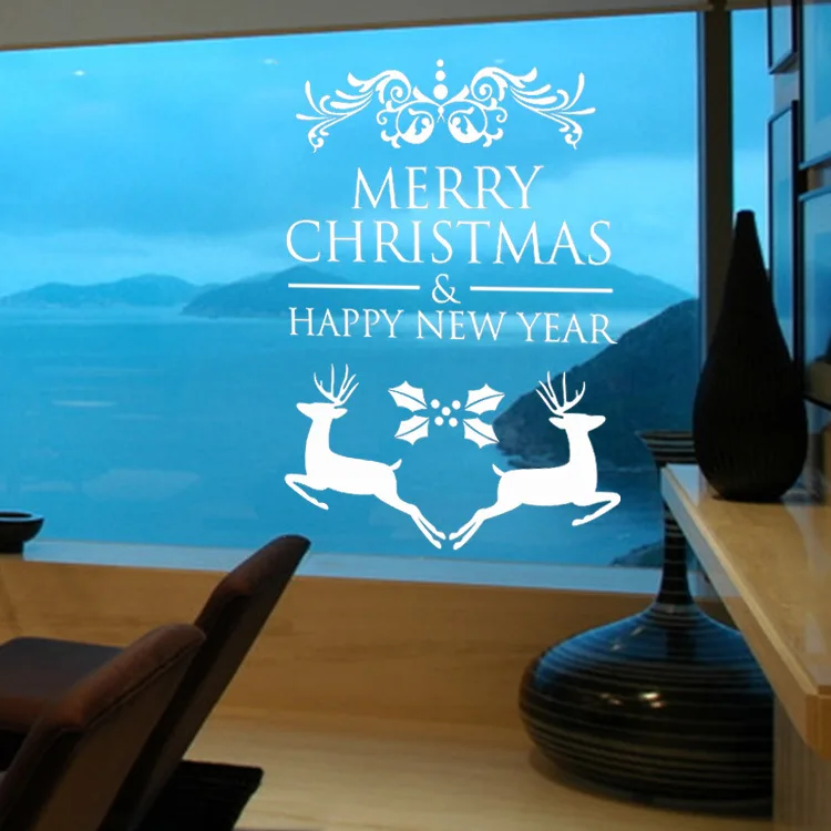 New Year Christmas deer shop window emergency stop holiday decoration wall stickers pvc removable new hot
New Year Christmas deer shop window emergency stop holiday decoration wall stickers pvc removable new hot