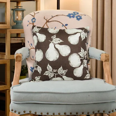 Slub Хлопок Чехлы диван декоративная печать хлопок наволочки декоративные подушки