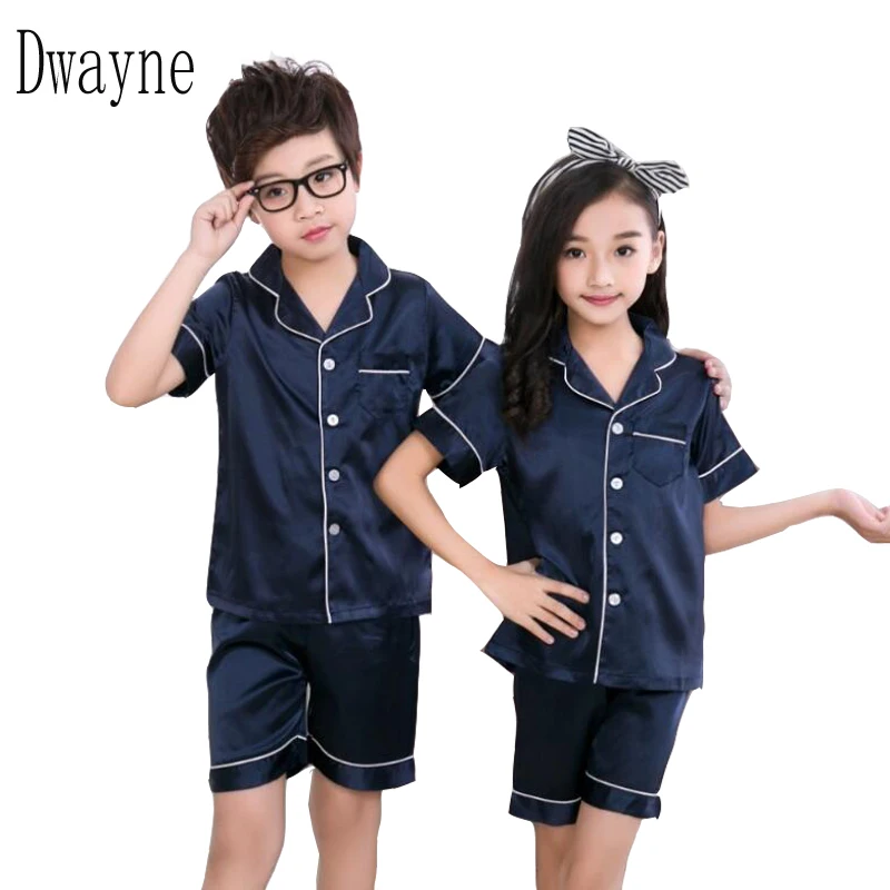 Children Spring Summer Girls Boys Sleepwear Pajamas Clothing Set Kids Nightwear Clothes Children Boy Casual Silk Fabric Pajamas
Children Spring Summer Girls Boys Sleepwear Pajamas Clothing Set Kids Nightwear Clothes Children Boy Casual Silk Fabric Pajamas