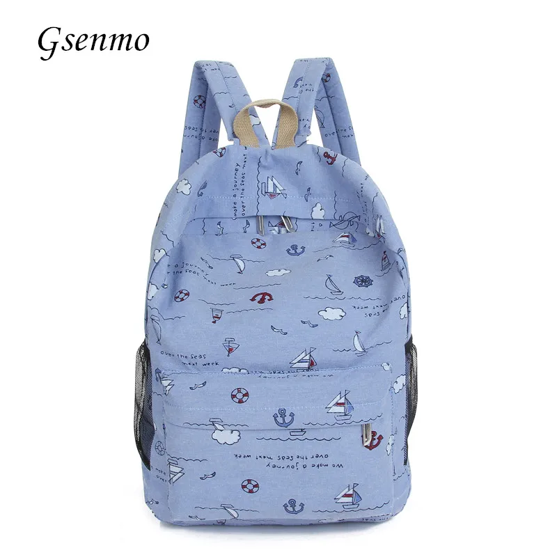 2017 GsenmoPrint Canvas Shoulder School Backpack Anchor Rucksack Backpack Korean Style Women Fashion Backpack Printing Backpacks
2017 GsenmoPrint Canvas Shoulder School Backpack Anchor Rucksack Backpack Korean Style Women Fashion Backpack Printing Backpacks