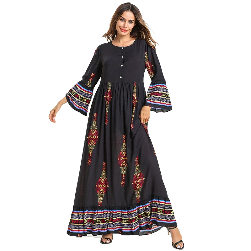 Plus Size Women Print Bohemian Maxi Dress 2020 Flare Sleeve Ethnic Muslim Abaya Islamic Dubai Arabic UAE Ramadan Robe Long Dress
Plus Size Women Print Bohemian Maxi Dress 2020 Flare Sleeve Ethnic Muslim Abaya Islamic Dubai Arabic UAE Ramadan Robe Long Dress
