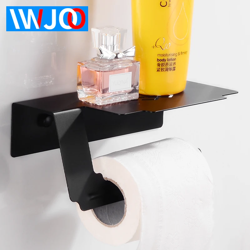 Black Toilet Paper Holder wiih Shelf Creative Bathroom Roll Paper Holder Stainless Steel Paper Towel Holder Rack Wall Mounted
Black Toilet Paper Holder wiih Shelf Creative Bathroom Roll Paper Holder Stainless Steel Paper Towel Holder Rack Wall Mounted