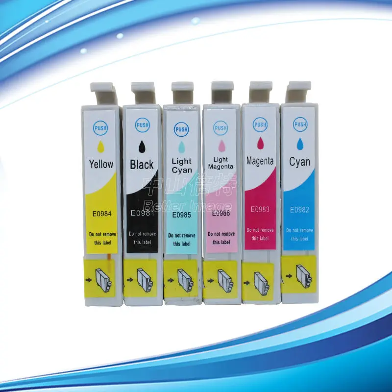 6PK Hi-Yield Ink For Epson 98 T0981 - T0986 Artisan 700 710 725 730 800 835 837 etc.
6PK Hi-Yield Ink For Epson 98 T0981 - T0986 Artisan 700 710 725 730 800 835 837 etc.
