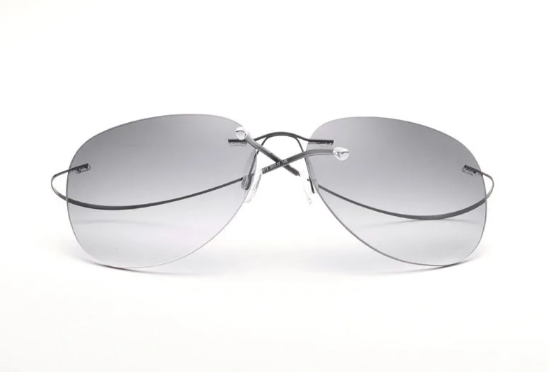 Солнцезащитные очки без оправы для мужчин и женщин градиентные аксессуары в