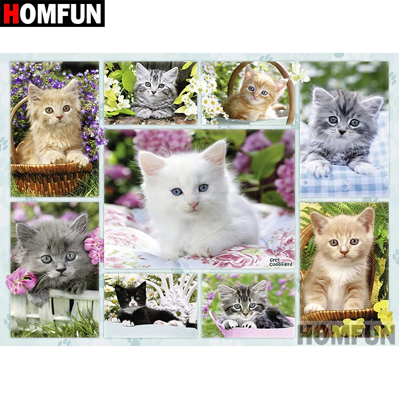 HOMFUN 5D DIY Diamond Painting Full Square/Round Drill "Animal cat" Embroidery Cross Stitch gift Home Decor Gift A08271
HOMFUN 5D DIY Diamond Painting Full Square/Round Drill "Animal cat" Embroidery Cross Stitch gift Home Decor Gift A08271