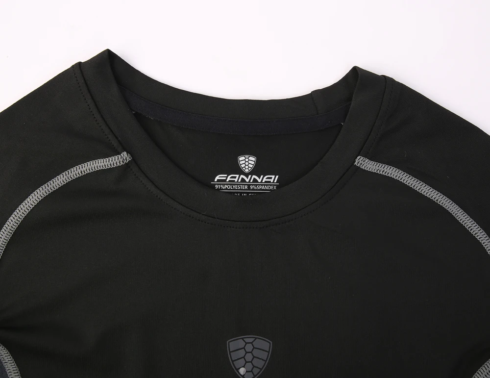 Горячая Распродажа FANNAI 2018 Мужская Спортивная футболка для бега с коротким
