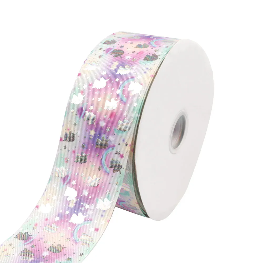 2Y 3" 75mm Bronzing Grid Grosgrain Ribbon Silver Unicorn Print DIY Bows Accessories Holiday Decor Material Gift Packing Wrapping
2Y 3" 75mm Bronzing Grid Grosgrain Ribbon Silver Unicorn Print DIY Bows Accessories Holiday Decor Material Gift Packing Wrapping