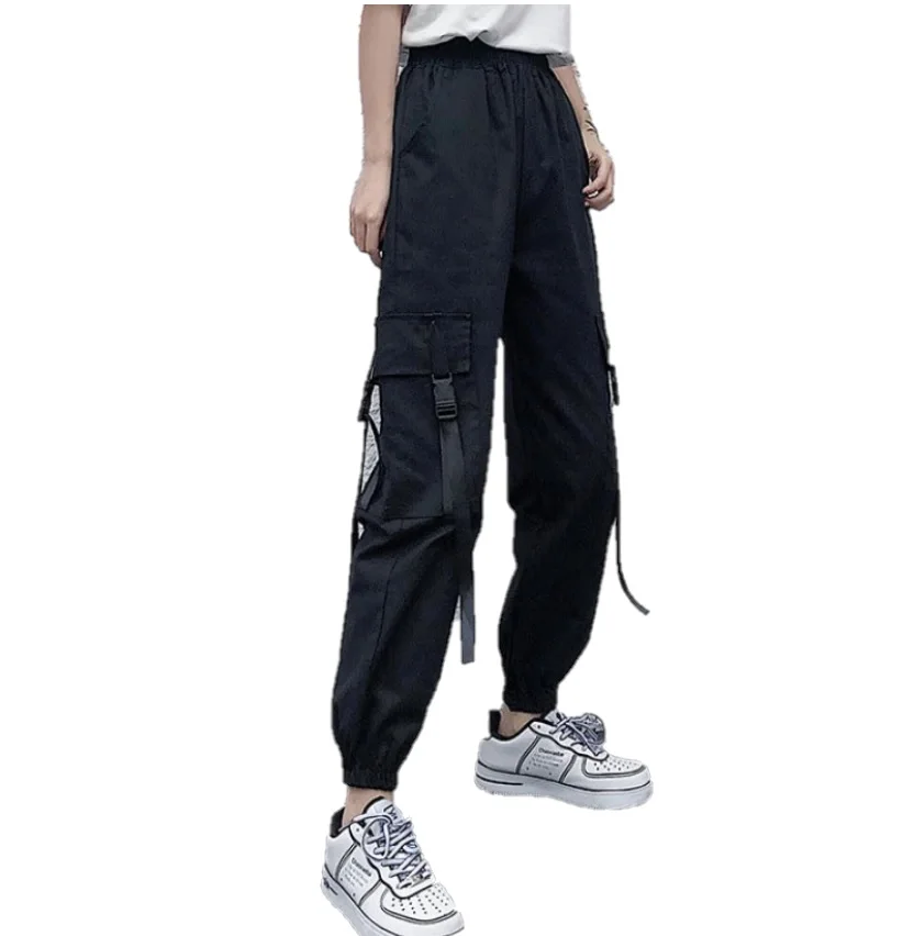 TENTEN Gothic Pants Streetwear Cargo Pants Women Casual Joggers Black High Waist Loose Female Trousers Korean Style Ladies Pants
TENTEN Gothic Pants Streetwear Cargo Pants Women Casual Joggers Black High Waist Loose Female Trousers Korean Style Ladies Pants
