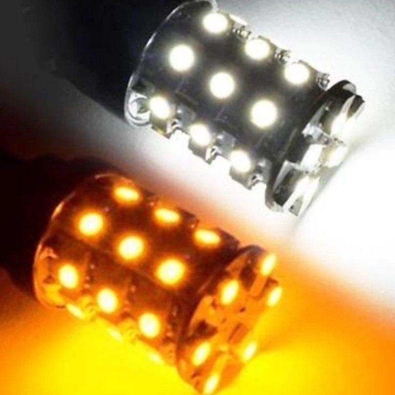 2pcs/set T25 3157 3528 60LED White+Amber Switchback Turn Signal Parking Light Bulb
2pcs/set T25 3157 3528 60LED White+Amber Switchback Turn Signal Parking Light Bulb