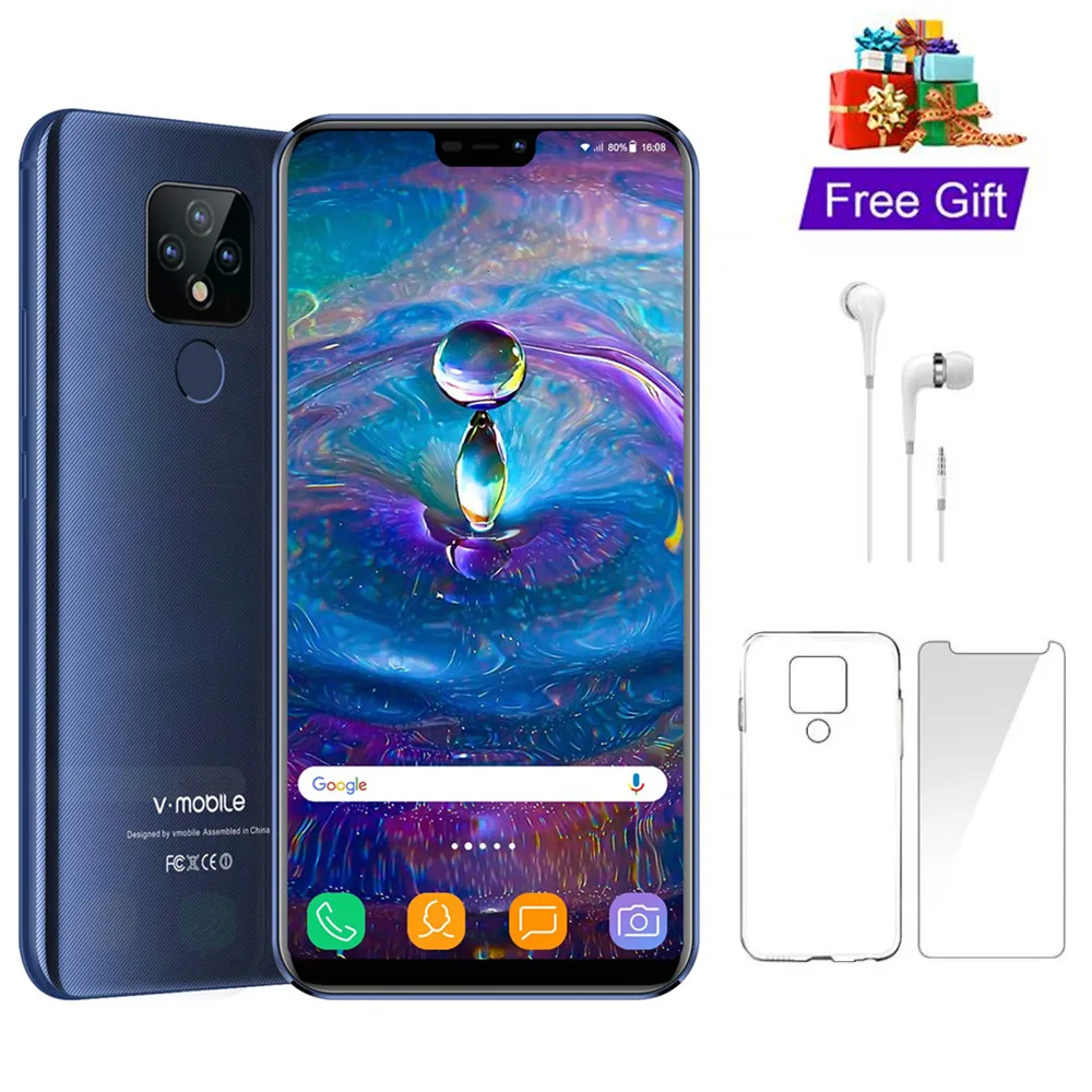 TEENO VMobile Mate 20 мобильный телефон Android 7 0 3 ГБ + 32 отпечаток пальца ID 5 84 "19:9 HD экран 4G