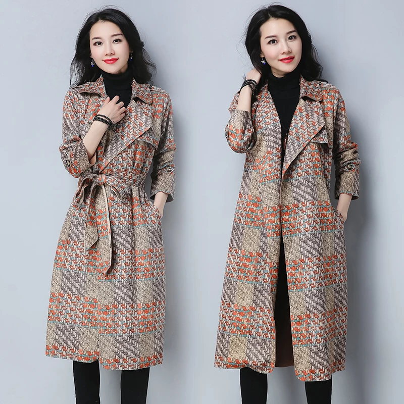 New Autumn Suede printing Trench Coat Women Abrigo Mujer Long Elegant Outwear Female Overcoat Slim Red Suede Cardigan Trench
New Autumn Suede printing Trench Coat Women Abrigo Mujer Long Elegant Outwear Female Overcoat Slim Red Suede Cardigan Trench